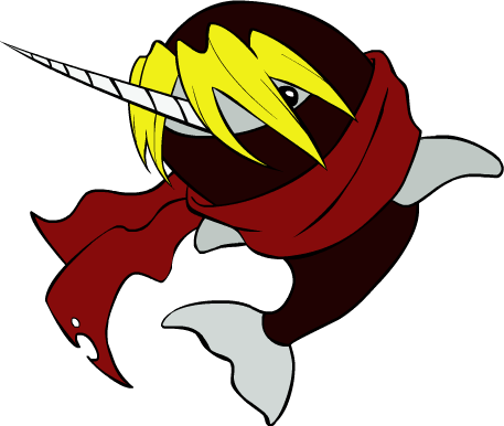 Ninja Narwhal - Illustration (457x386)