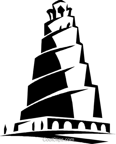 Great Mosque, Samara Royalty Free Vector Clip Art Illustration - Great Mosque Of Samarra (387x480)