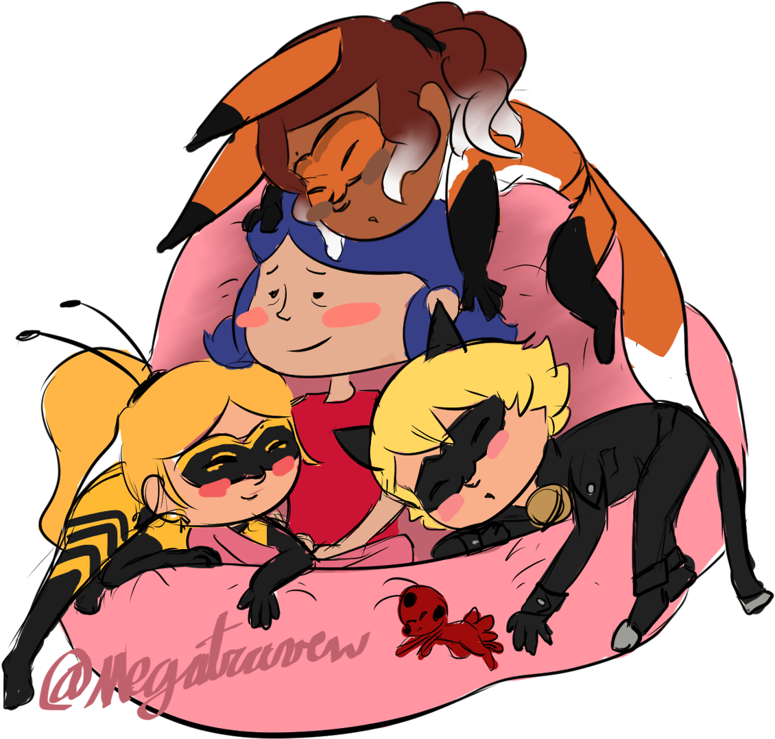 Mari Couldn't Fall Asleep So The Other 3 Came Over - Business (1280x1536)