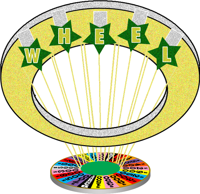 Wheel Of Fortune Bonus Podium 1990 - Wheel Of Fortune Bonus Wheel (665x665)