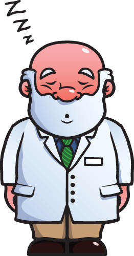 Bald Teacher Sleeping - Old Man Thumbs Up Cartoon (262x500)