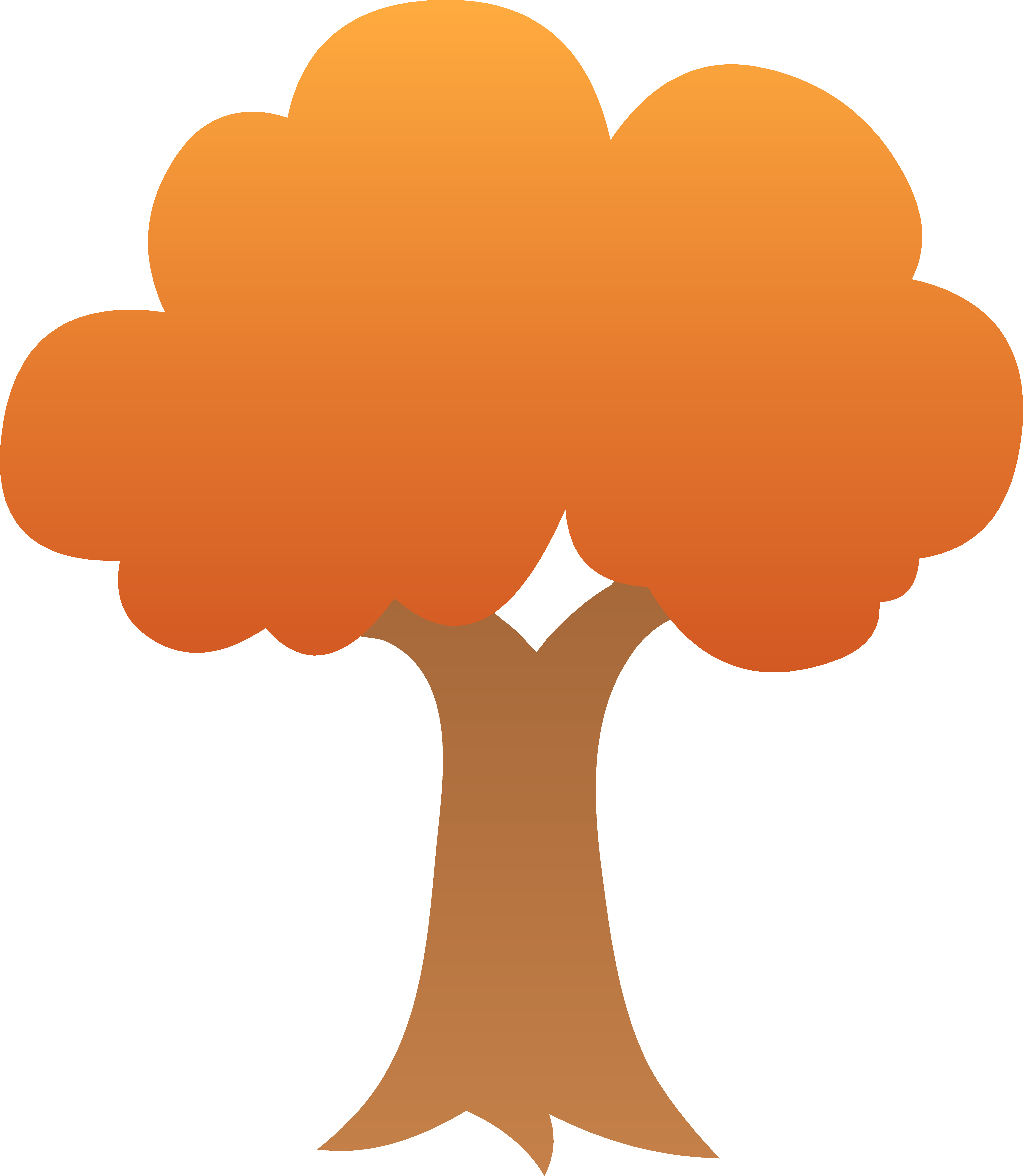 Financing Clipart - Fall Tree Cartoon Clipart (5486x6309)