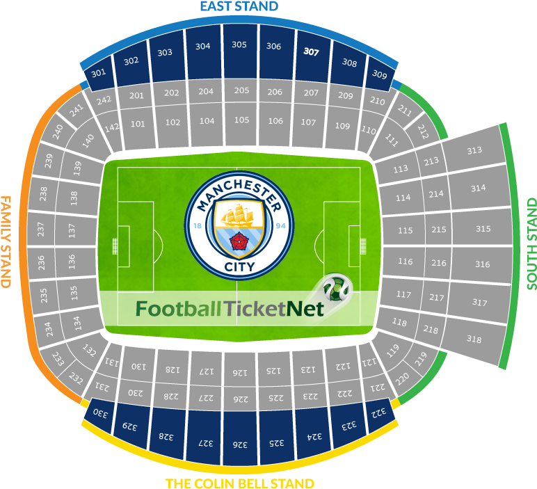 Manchester City Vs Manchester United Tickets Etihad Stadium Seating