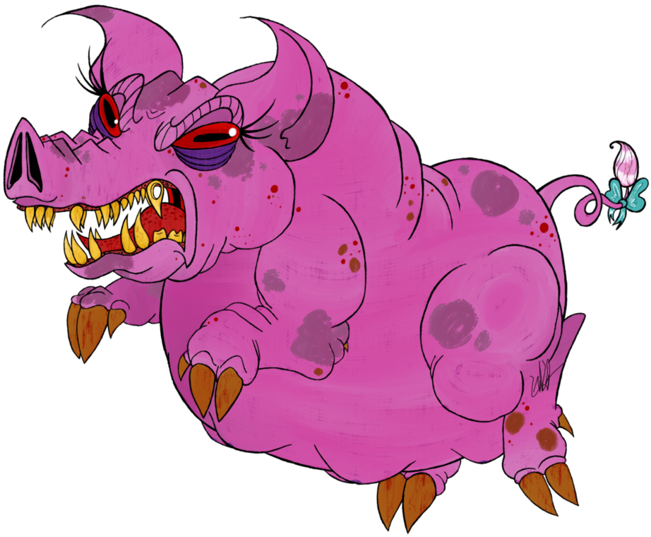 Algie The Flying Pig By Dead Opera Star On Deviantart - Pig Pink Floyd Png (940x850)