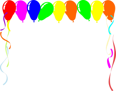 Balloon Borders Clipart - Kanter Og Rammer Clipart (400x314)