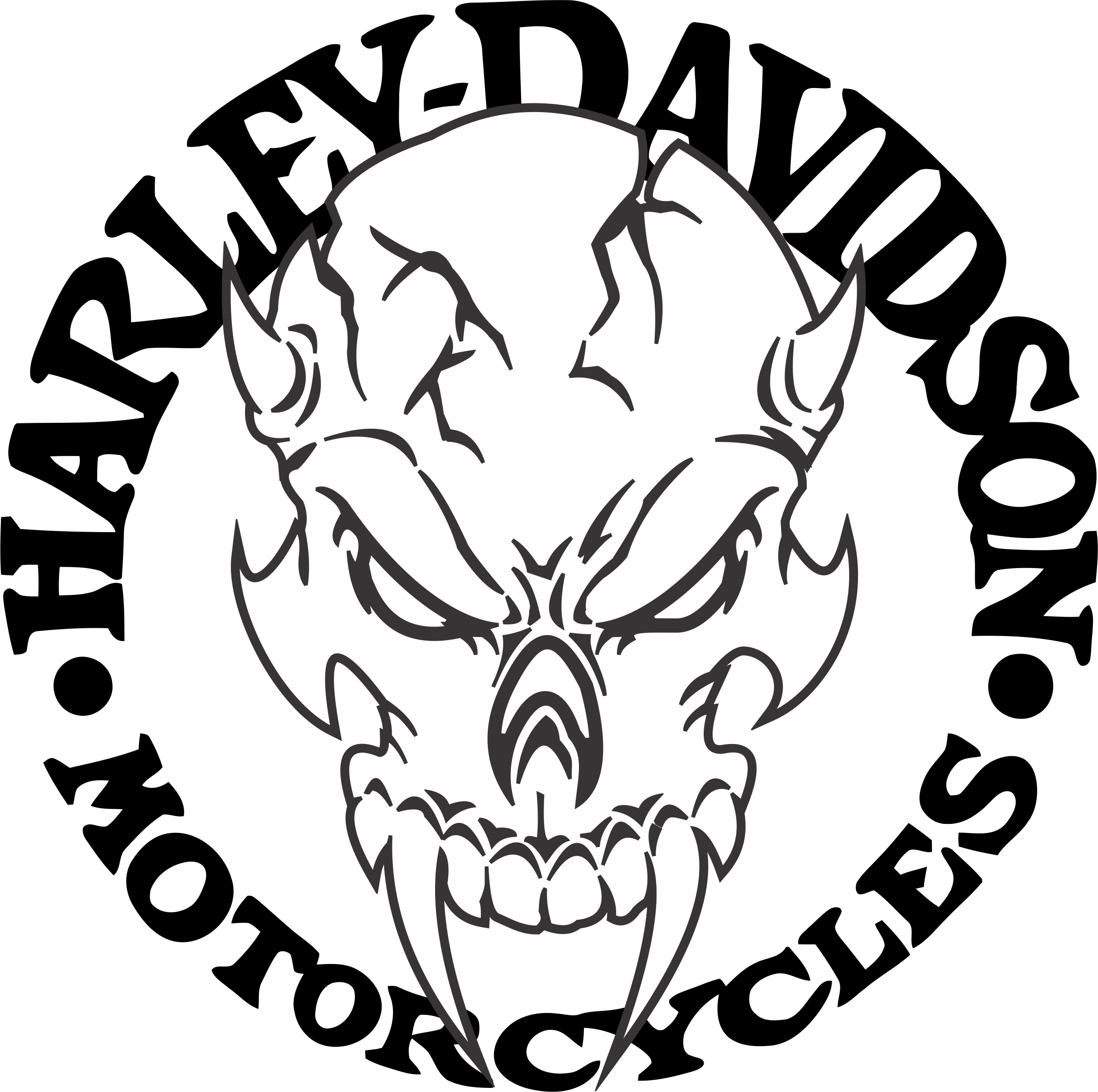 Harley Davidson Logo, Harley Davidson Motorcycles, - Willie G Skull Logo (2420x2407)