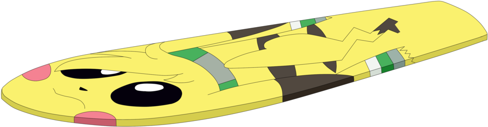 Little Surfboard By Pikacshu - Cartoon Surfboard Png (1024x400)