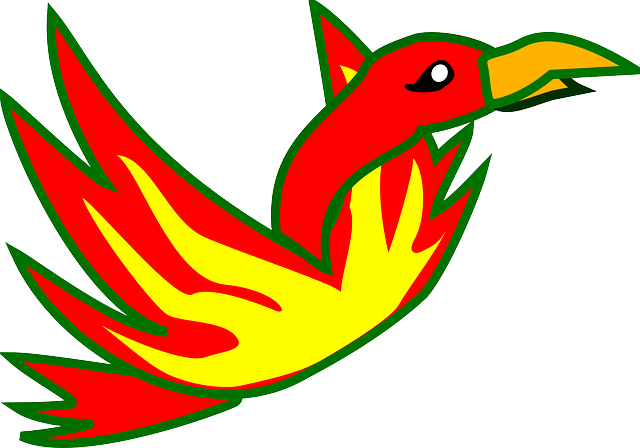 Arise From The Flashback Ashes - Firebird Clipart (640x448)