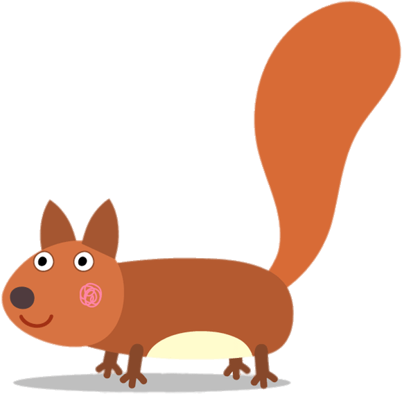 Ben And Holly Squirrel - Cartoon Squirrel On A Transparent Background (758x567)