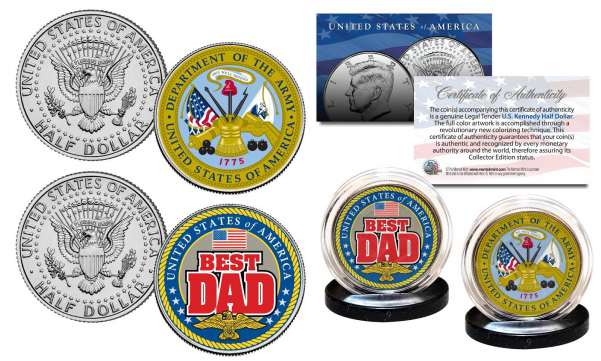 Fathers Day 2016 United States Armed Forces Military - Merrick Mint Best Dad Military Jfk Half Dollars 2-coin (600x600)
