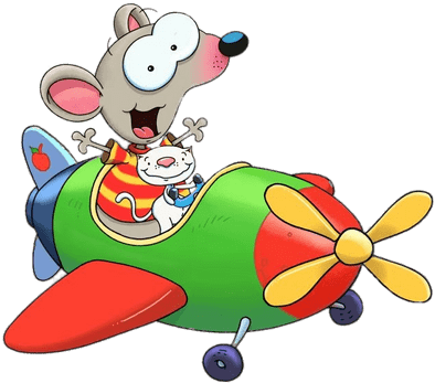 Toopy & Binoo Flying An Aeroplane - Toopy And Binoo Plane (400x400)