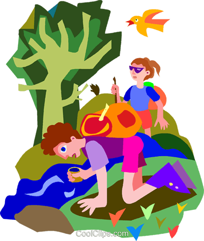 Hiking - Nature Walk Clip Art (407x480)