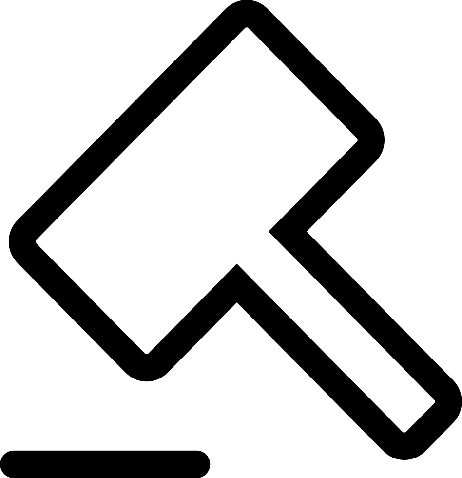 Auction, Court, Gavel, Hammer, Justice, Law Icon - Auction, Court, Gavel, Hammer, Justice, Law Icon (948x980)