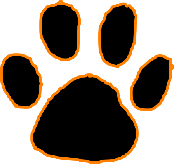 Panther Paw Print Clip Art - Clip Art (600x567)