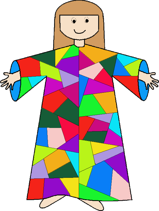 Joseph And The Amazing Technicolor Dreamcoat Clip Art - Joseph's Coat Of Many Colours (541x719)