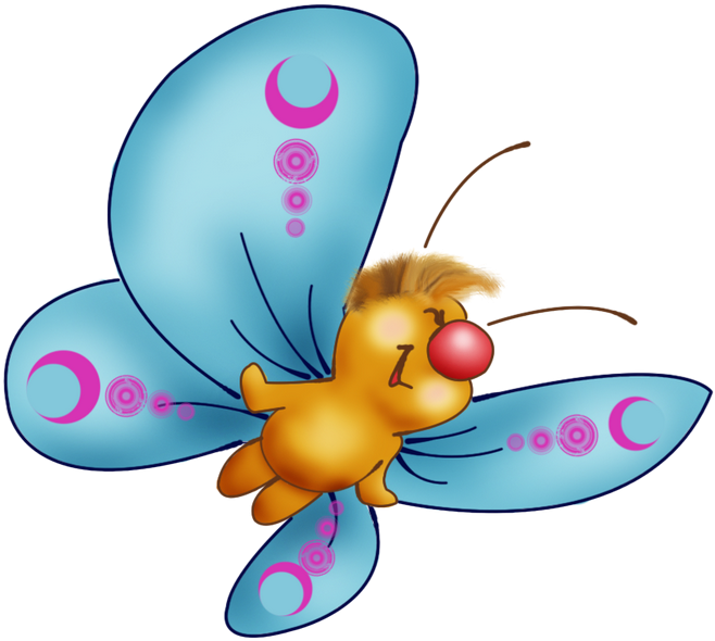 Ch - B *✿* - Transparent Background Butterfly Cartoon (670x597)