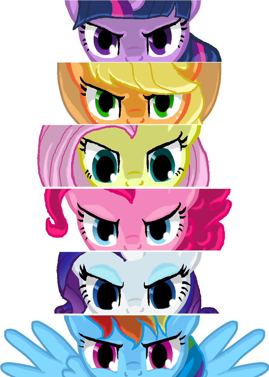 Pikeinverse, Fluttershy, Looking At You, Mane Six, - Illustration (910x1250)