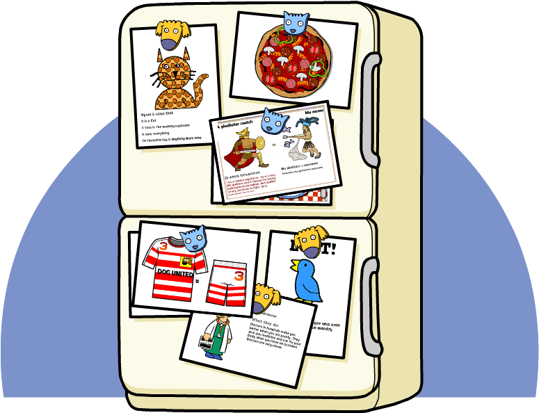 Fridge With Pictures Stuck In It - Refrigerator (800x600)