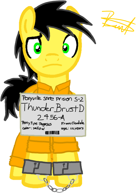 Thunder Burst, Base Used, Chains, Clothes, Jail, Nervous, - Cartoon (768x768)
