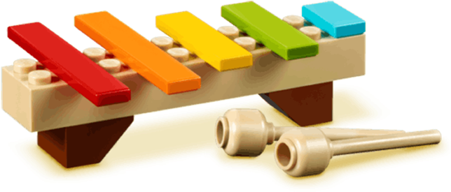 Learn How To Build A Rainbow-colored Xylophone With - Lego (850x850)