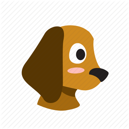 Animal, Cartoon, Cute, Dog, Domestic, Pet, Side Icon - Puppy Icon Side (512x512)