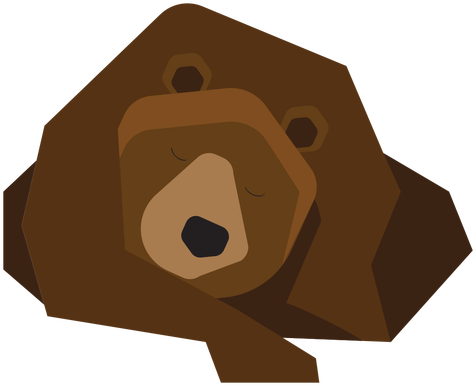 Brown Bear Sleeping Illustration Transparent Png - Brown Bear (512x512)