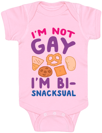 I'm Not Gay I'm Bi-snacksual - Im Not Gay I Am Bi-snacksual Bisexual 2017 Rainbow (484x484)