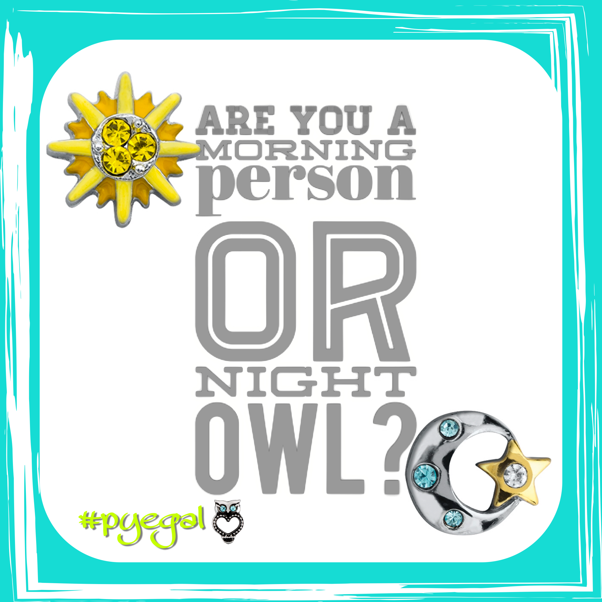 Are You A Morning Person Or Night Owl Charms From Origami - Lot Floating Birthstone Charms Living Memory Locket (2048x2048)