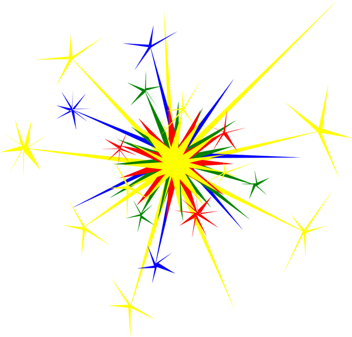 Clip Art Fireworks Free - New Year's Fireworks Clipart (700x669)