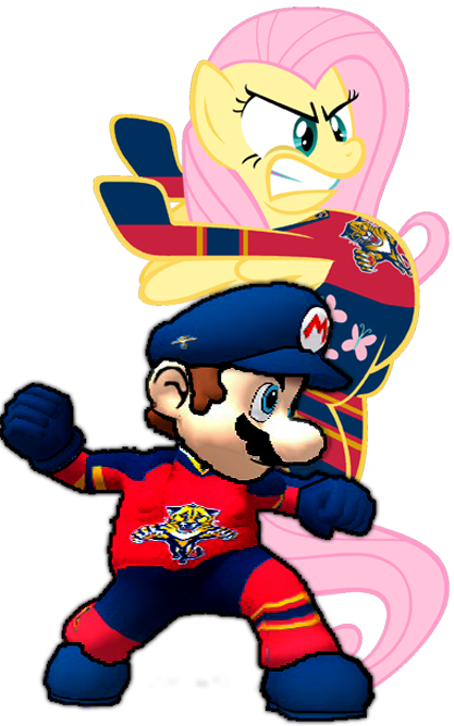 Fjojr, Florida Panthers, Fluttershy, Hockey, Mario, - Ice Hockey (417x667)