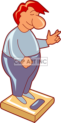 Weight Loss Scale Clipart Weightloss Fitness - Clip Art Scales Person (250x500)