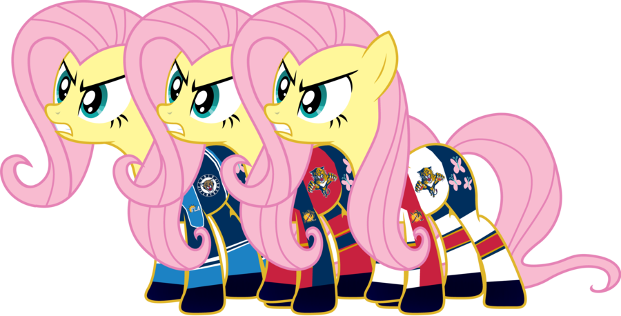 Fjojr, Clothes, Florida Panthers, Fluttershy, Hockey, - Cartoon (900x458)
