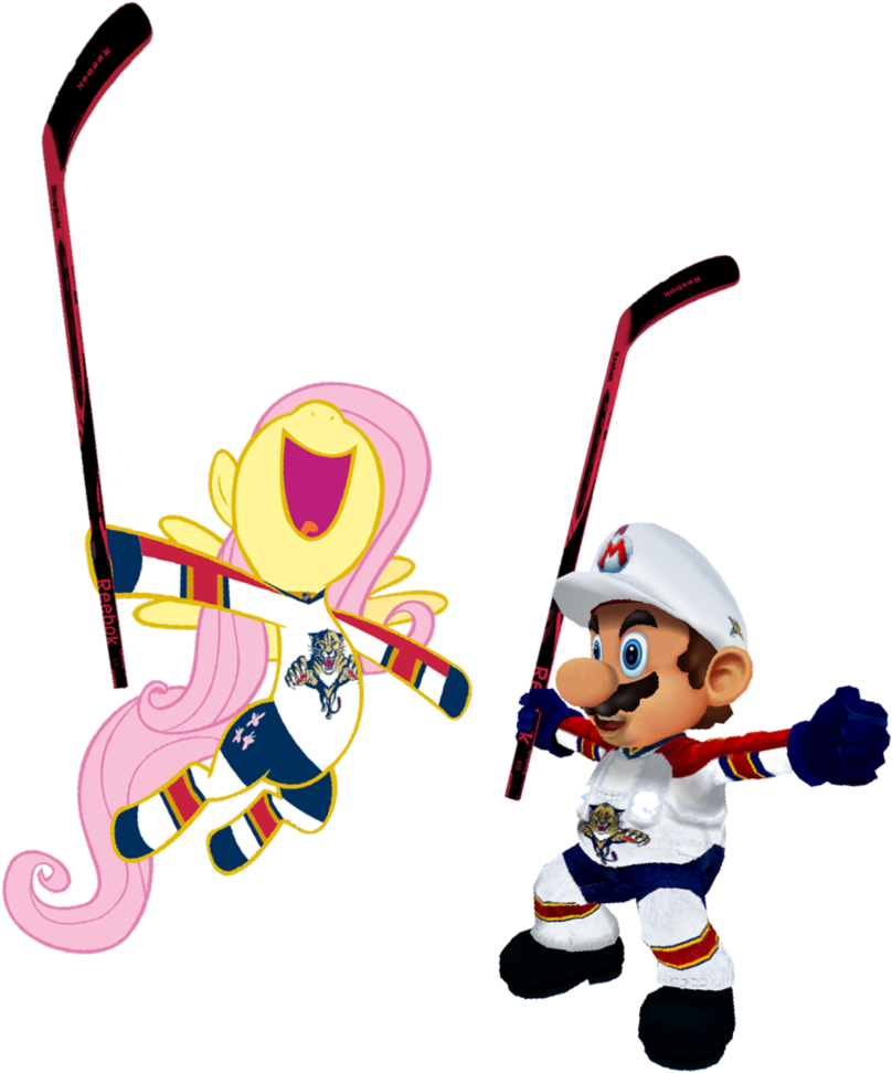 Fjojr, Florida Panthers, Fluttershy, Goal, Happy, Hockey, - Cartoon (811x985)