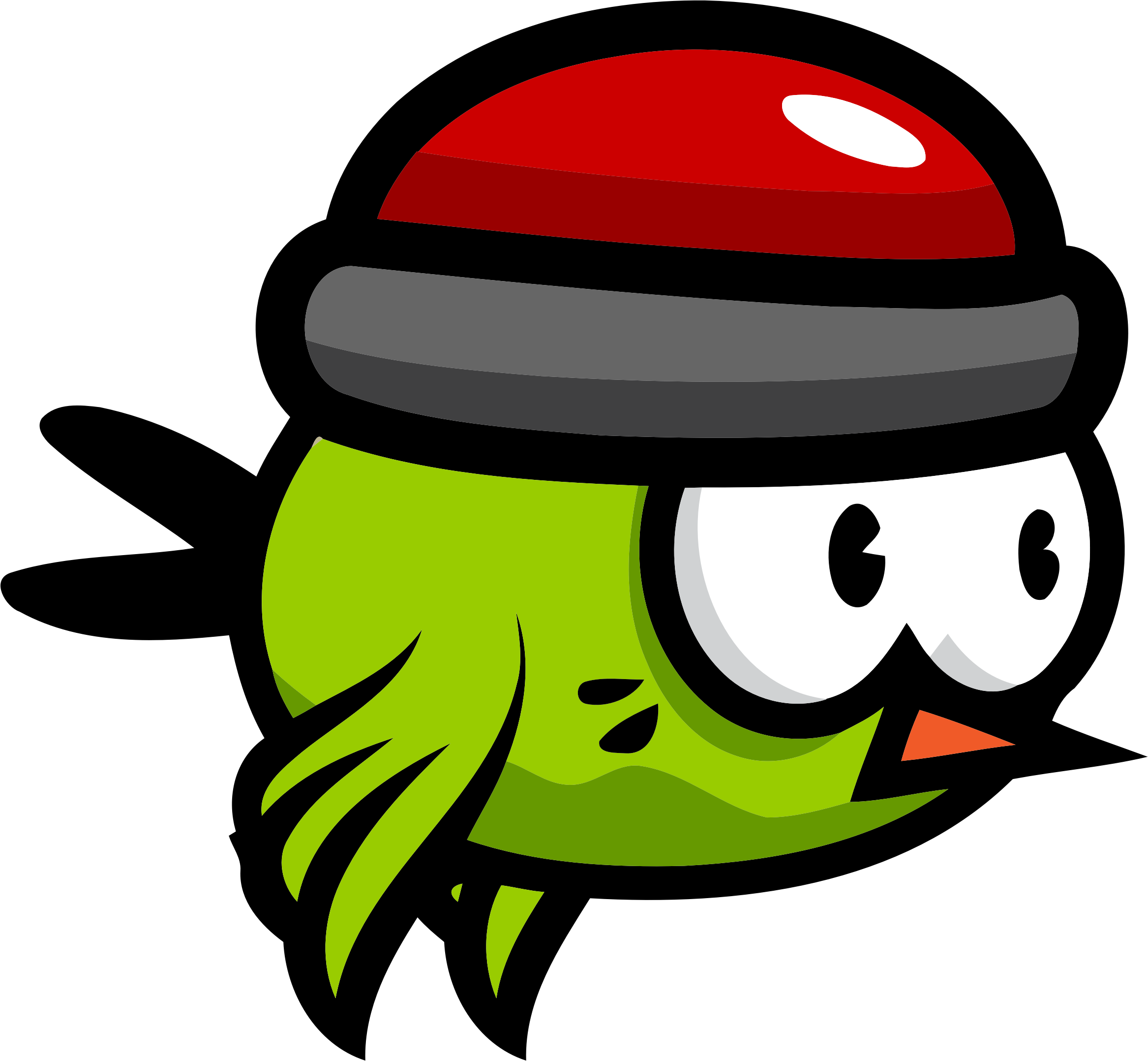 Bird 7 - Flappy Bird Png (2334x2156)