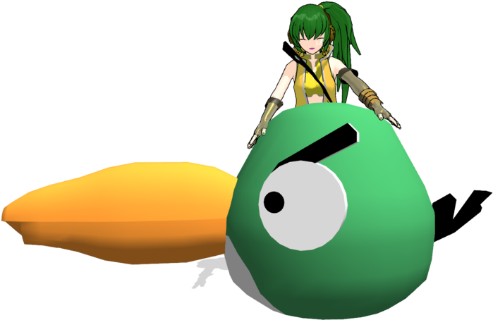 I Have A Green Bird By Emmystar - Green (1024x572)