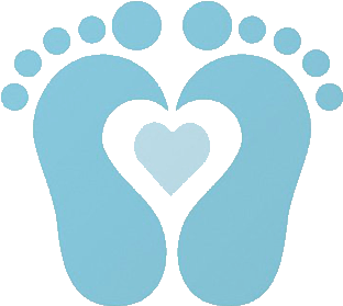 Baby Footprint Clip Art - Baby Shower Clip Art (469x296)