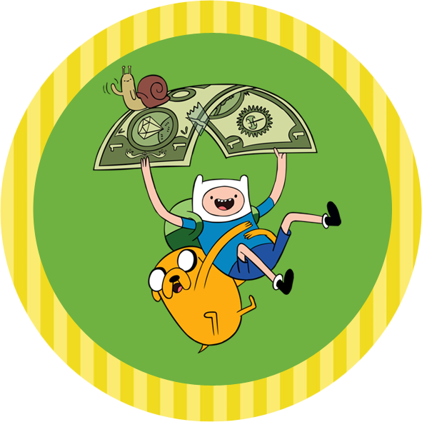 Passatempo Da Ana - Adventure Time Money (591x591)