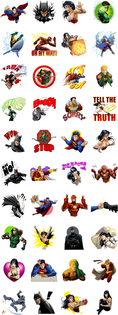 Stickerline4111-justice League - Justice League Telegram Stickers (420x1121)