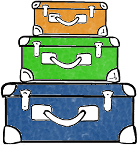 Suitcase Coloring Page (500x500)