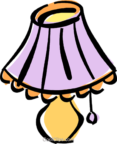 Lámpara De Mesa Libres De Derechos Ilustraciones De - Abajur Vetor Png (392x480)