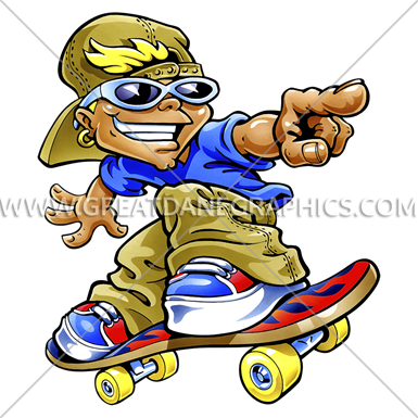 Cartoon Skateboarder - Cartoon Skateboarder (385x385)