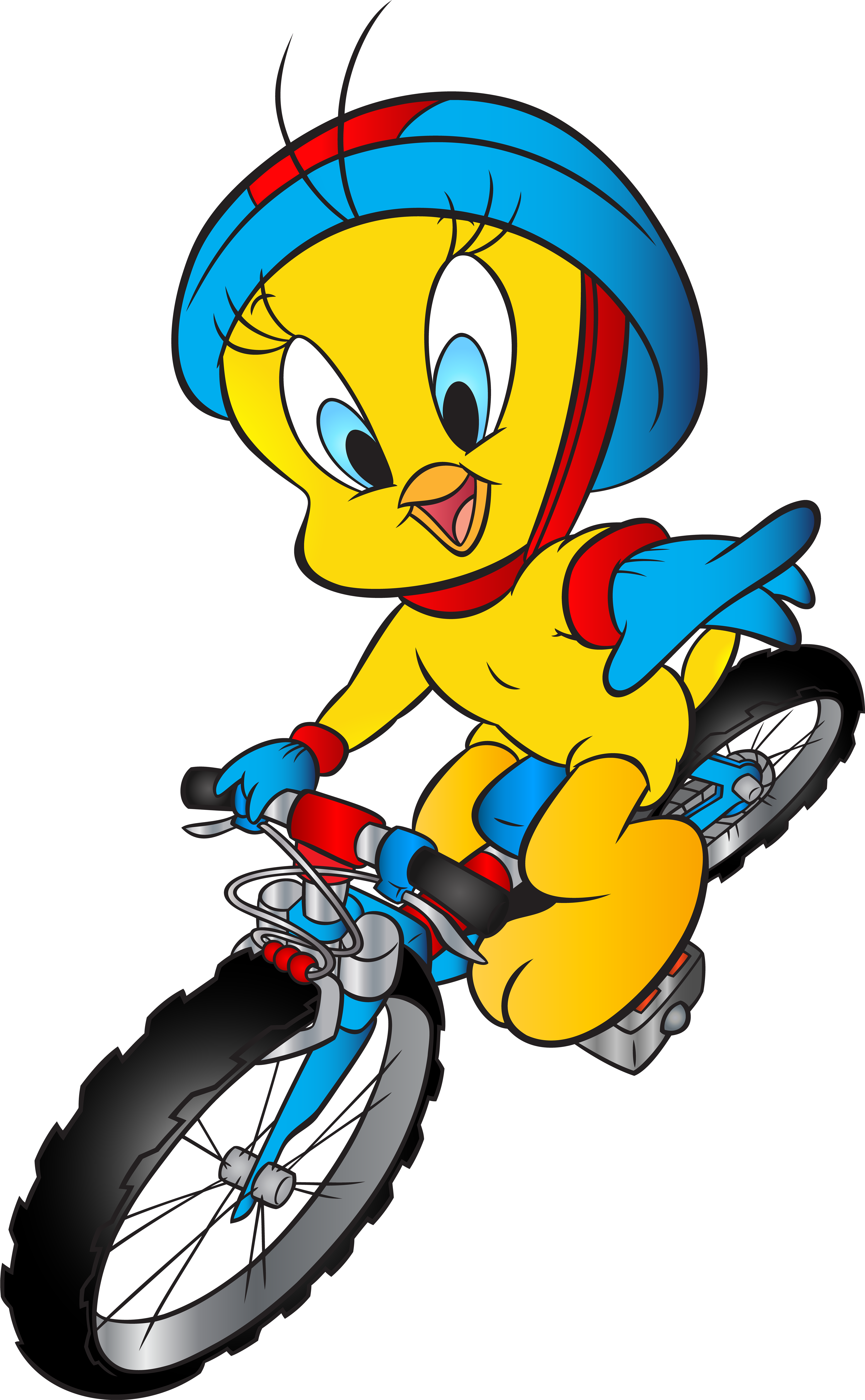 Tweety With Bicycle Transparent Png Image - Tweety Png (4940x8000)