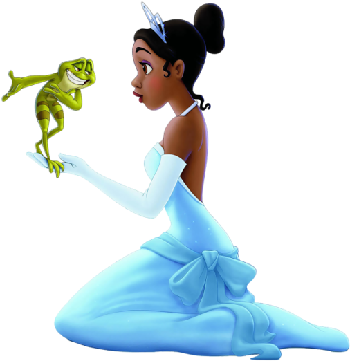 Princess Tiana And Frog Png Clipart - Princess Tiana And The Frog (565x600)