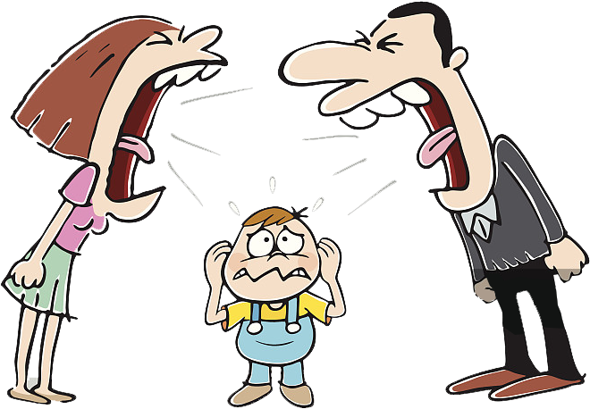 Cartoon Conflict Clip Art - Parents Fighting Cartoon (800x475)