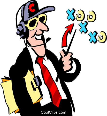 Football Coach Royalty Free Vector Clip Art Illustration - Coach Football Cartoon Png (442x480)