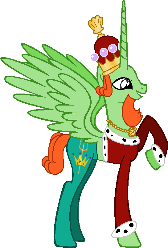 My Little Spongebob - Spongebob King Neptune Png (652x880)