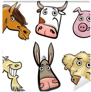 Cabezas De Animales En Dibujo Animado (400x400)