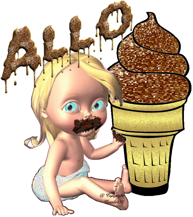 Allo Gif - Ice Cream Cone Clip Art (616x692)