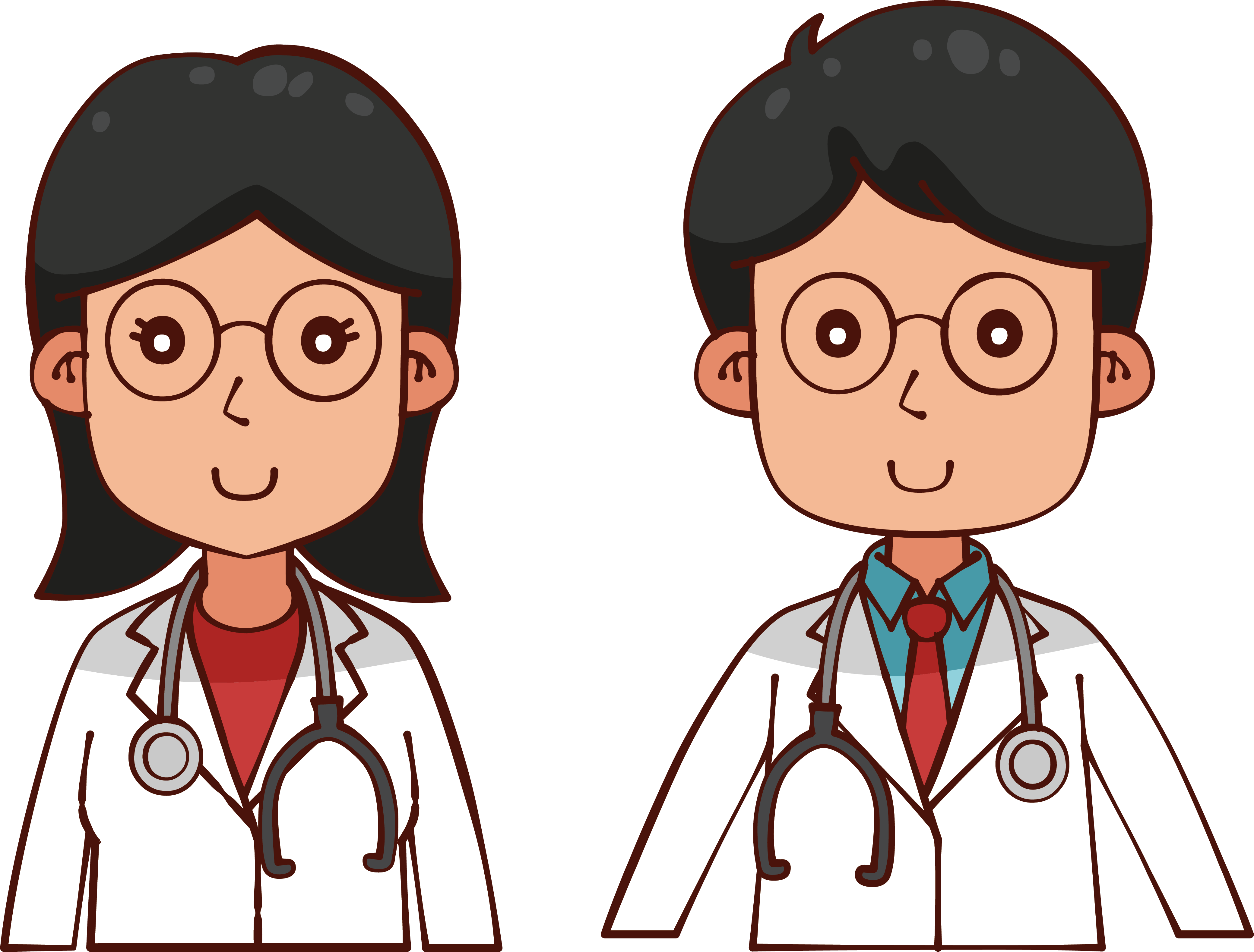 Physician Clip Art - Doctors Png Cartoon (4158x3159)