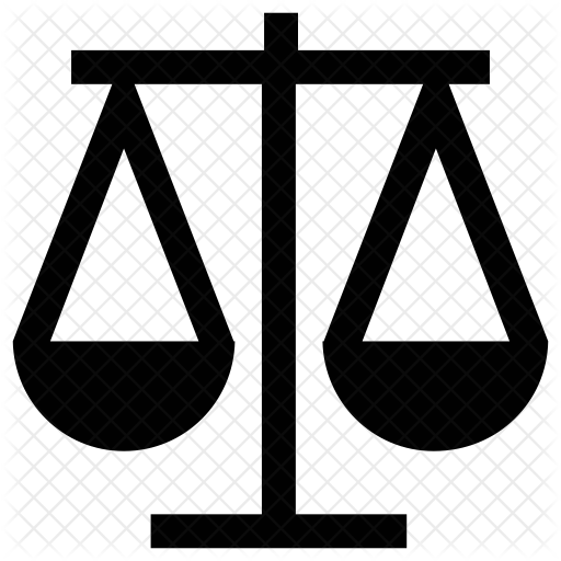 Scales Of Justice Icon - Law Sign Justice (512x512)